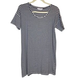Everlane Navy/White Striped T-Shirt Dress, 8